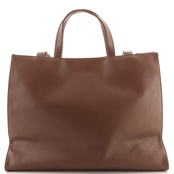 Telfar Shopping Tote Faux Leather Medium Brown - Picture 3 of 8